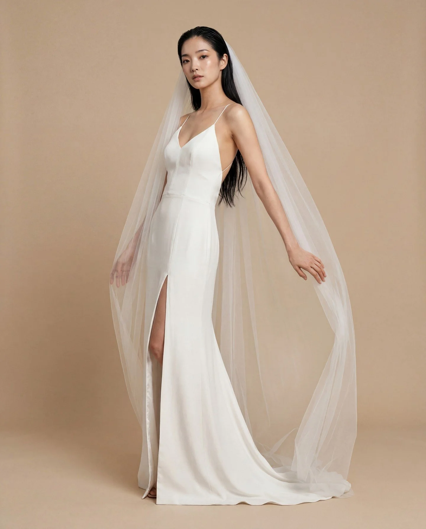 Soft silk crepe, a deep plunging open back and a modest train....

Our 'Sophie' slipdress has gotten an update for 2027 brides and she is STUNNING!!

wedding dress, silk dress, relaxed wedding dress, bruidsjurk, zijden jurk,