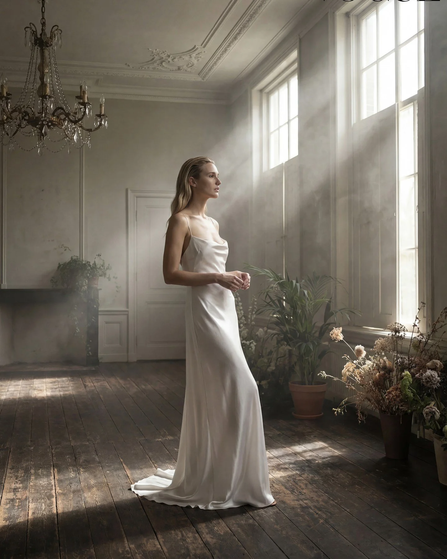 Silk satin, cut on the bias to follow every curve and every movement.

The 'Clara' silk satin slipdress from our atelier collection.
