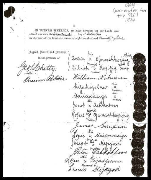 Mill Surrender Document.