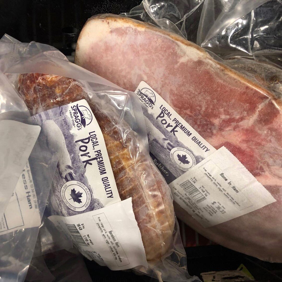 If you have any specific requests for your #Easter ham, such as size, and bone-in or boneless hams, we recommend pre-ordering your holiday #ham in advance so we can set the perfect one aside for you. Call us today! Link to website in bio. #SpraggsMea