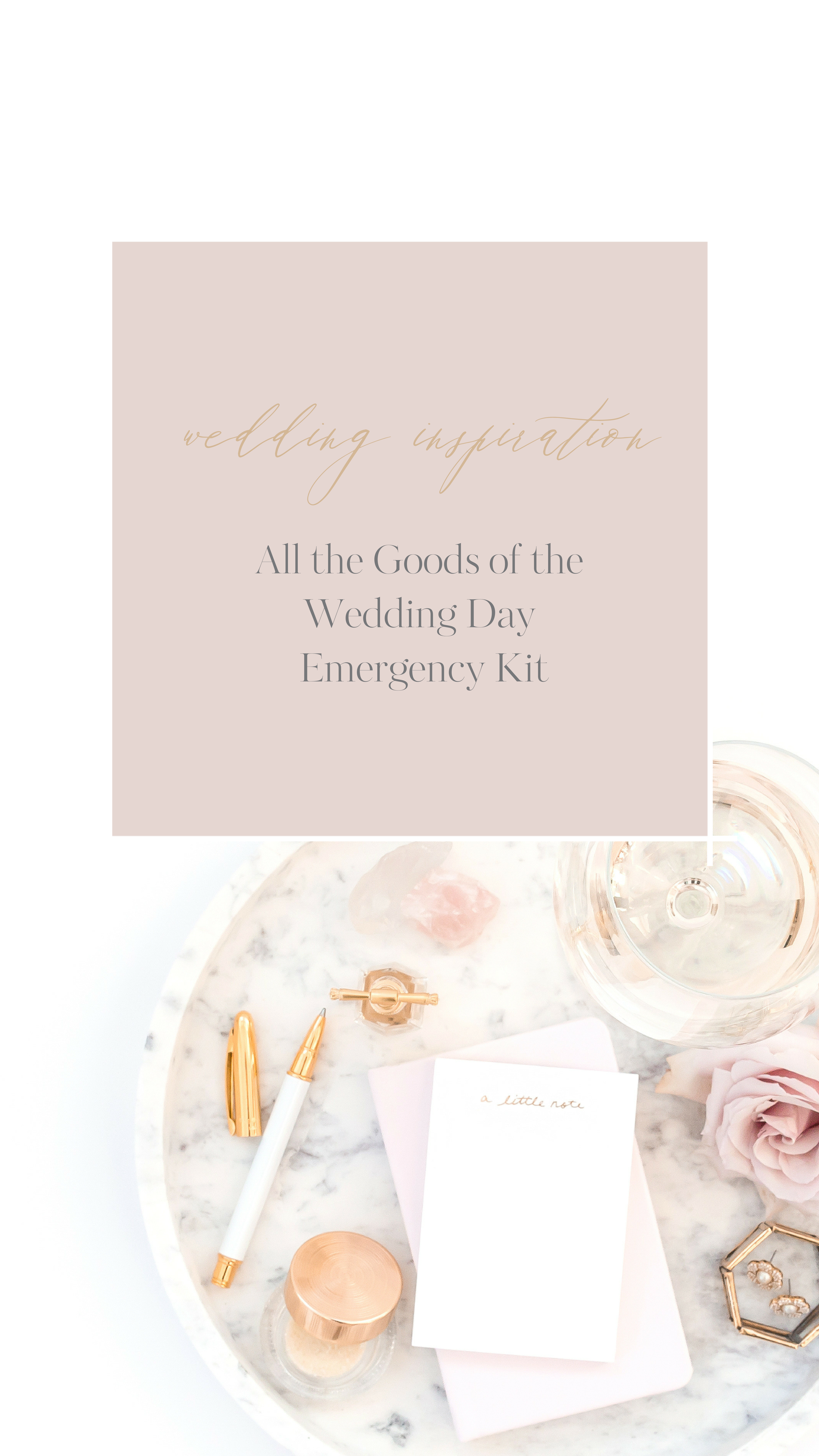 All the Goods of the Wedding Day Emergency Kit