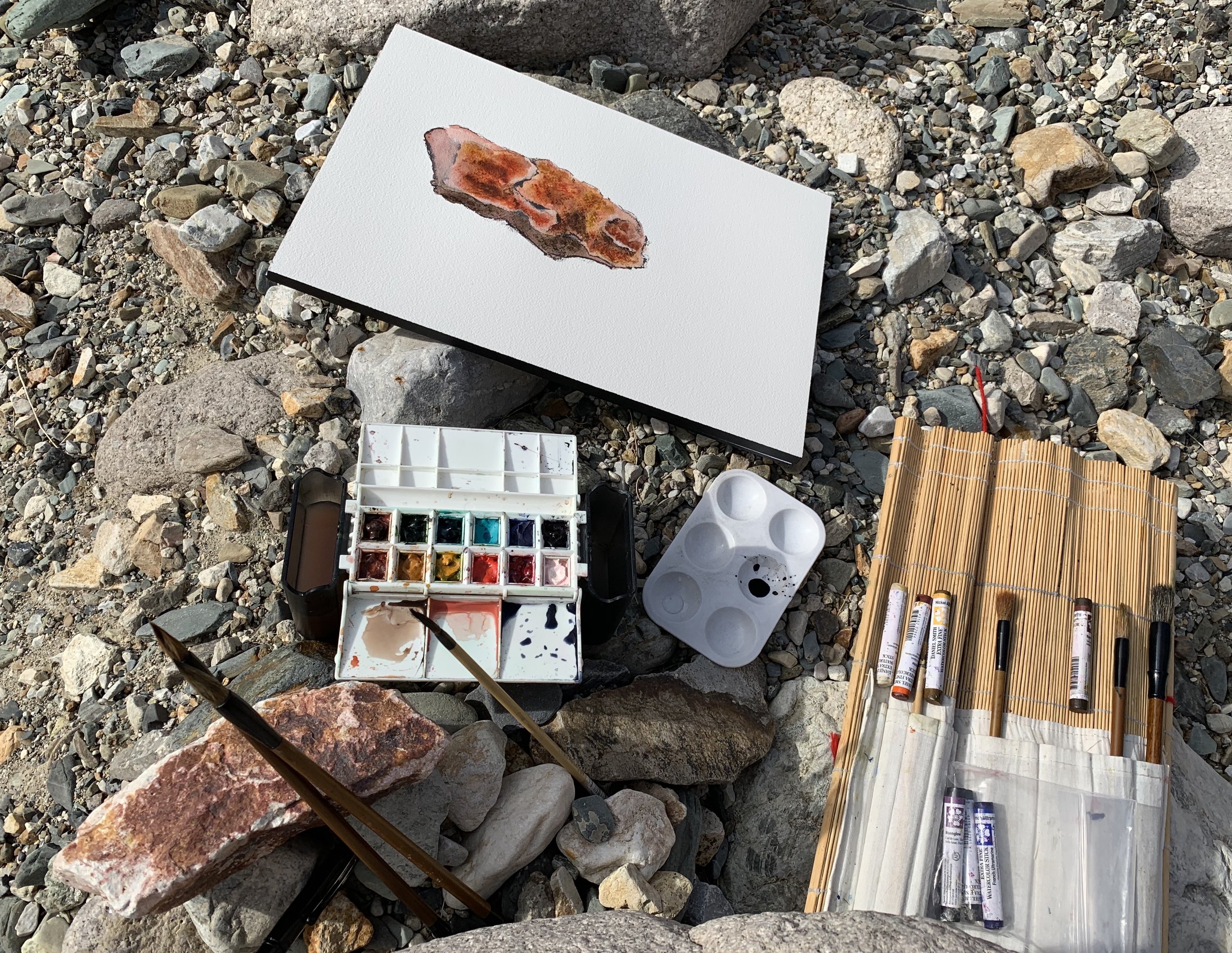 Painting up Hanapau Canyon Road, Death Valley NP