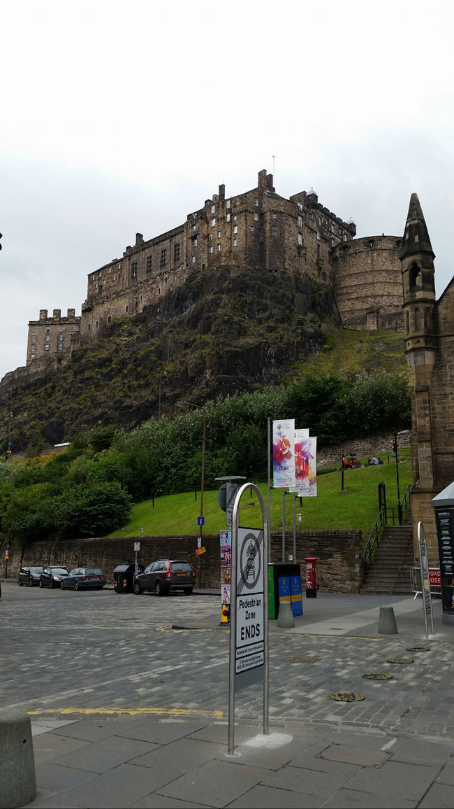 Edinburgh Castle from Grassmarket.