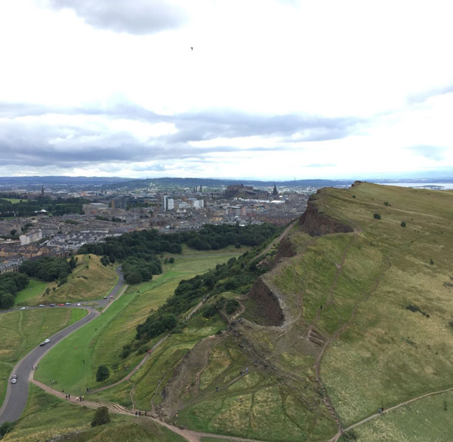 View from the top of Arthur’s Seat.