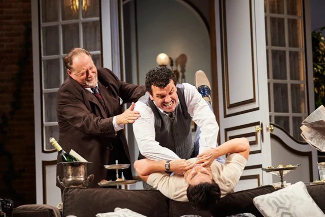 Ron Orbach (Saunders), Bradley Dean (Tito), and Bobby Conte Thornton (Carlo). Credit: Roger Mastroianni.