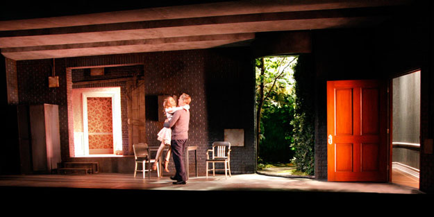 Sophia Anne Caruso and Frank Wood in THE NETHER. at MCC. Photo Credit and Scenic Design: Laura Jellinek.