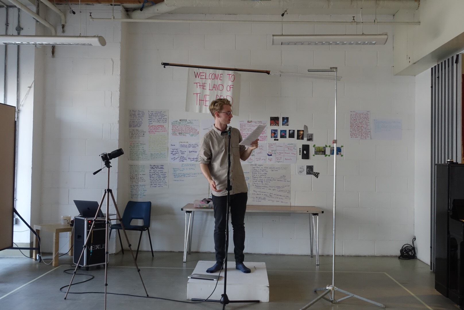 Jack Bradfield in the rehearsal room. Photo: Georgie Hook