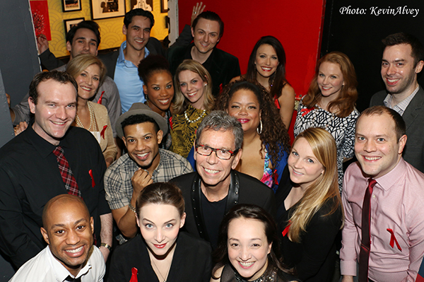 Bill and the cast take a group shot before the show.