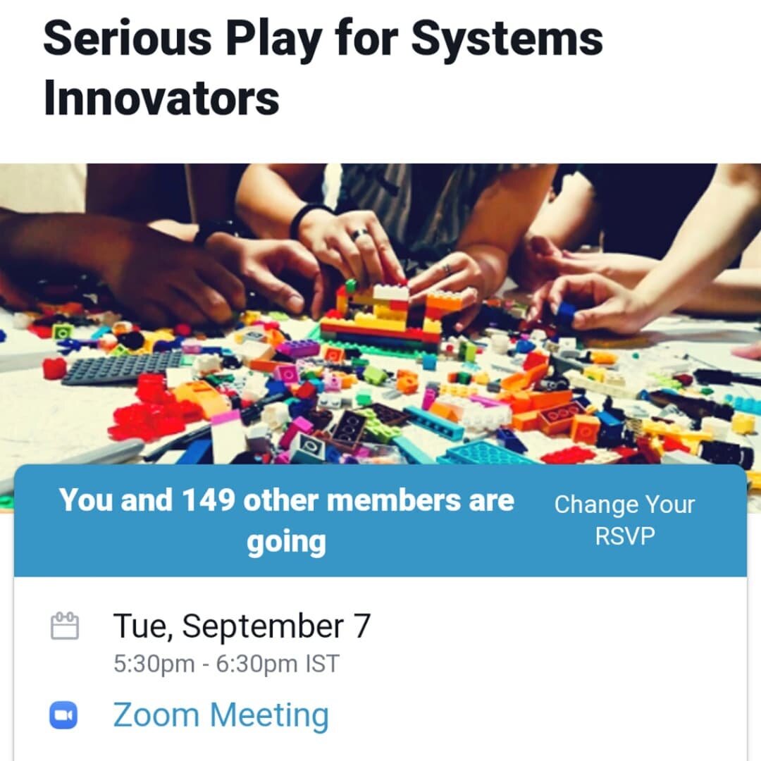 On 7th Sept our founders Jane and Ronan are chatting about how they help clients use the Lego Serious Play method to reduce the interpersonal complexities within a room so people not only *see* a &quot;system&quot; but also *feel* what that system me