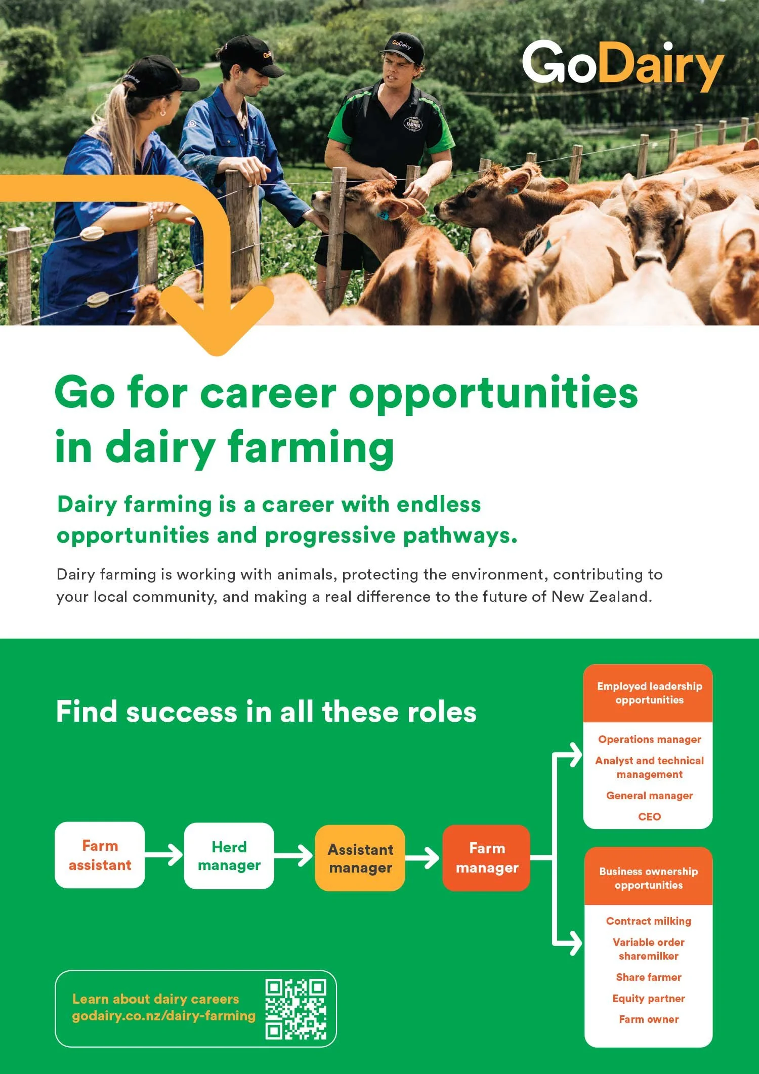 Careers opportunities in dairy farming — DairyNZ Schools