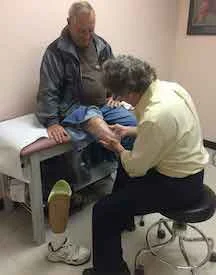 Bruce Goodman, President of Goodman’s Progressive Orthotics of Selden, provides meticulous care of check socket