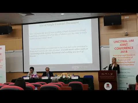 Hanneke van Oeveren at UNCITRAL - UM Joint Conference