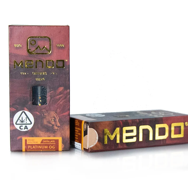 Mendo Cannabis Co., Platinum OG 0.5g Vape Cart, Outdoor Light Dep