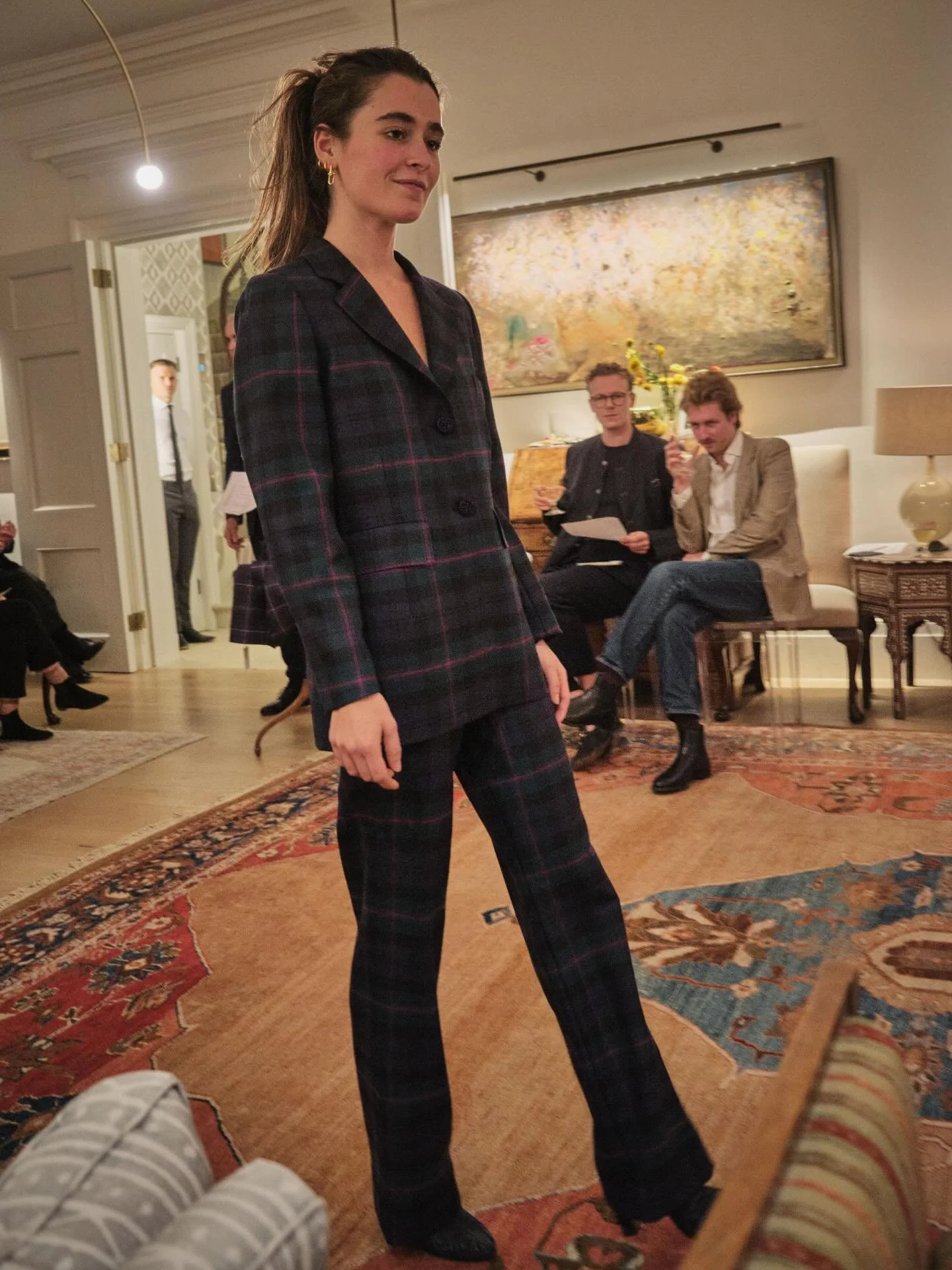 Bottle green, navy and fuchsia tartan, wool trouser suit from the current collection. 

📸 @nataliedinham_photography 

#bespoke #tailormade #sustainable