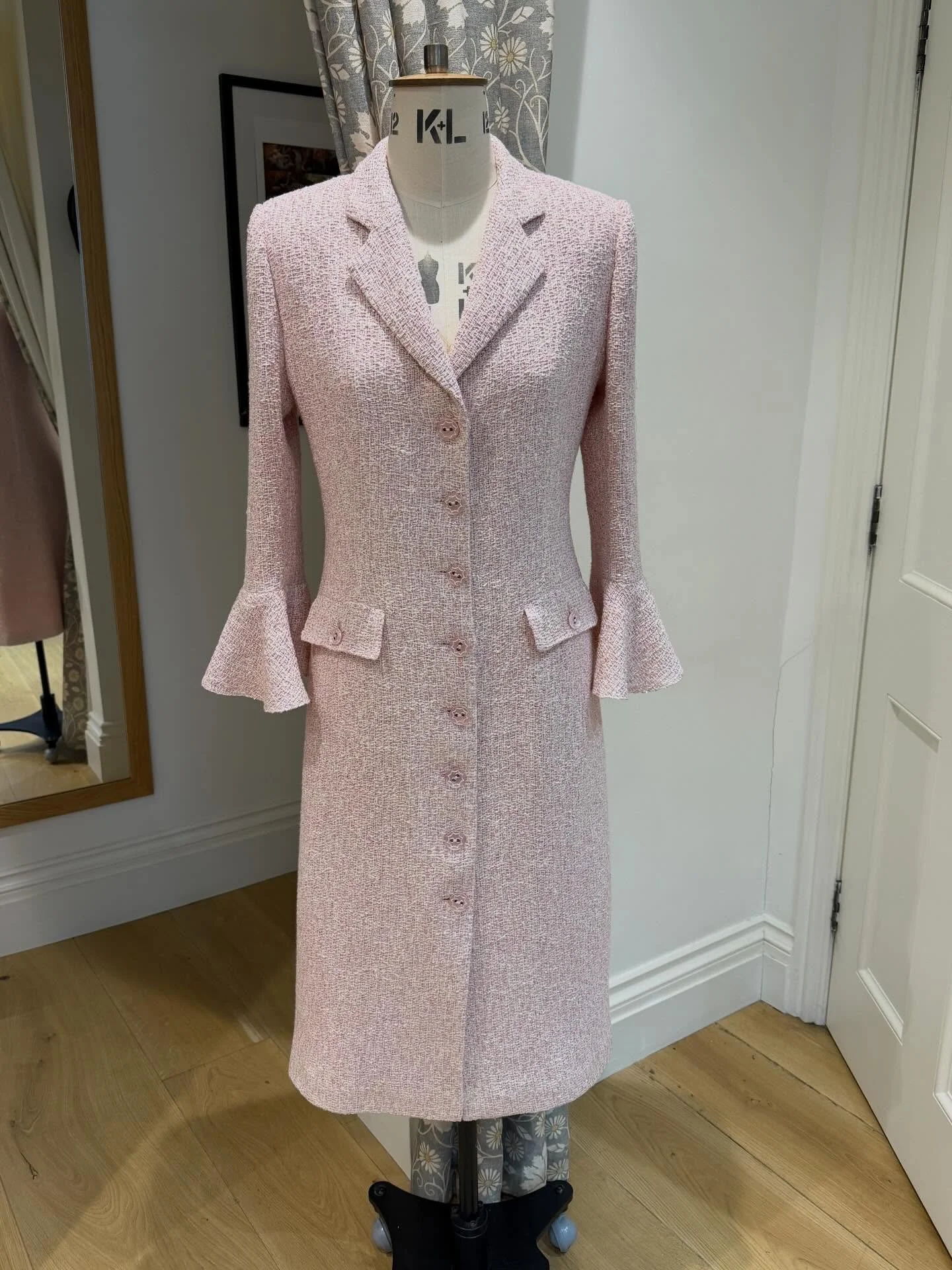 Beautiful, bespoke pink and silver, winter coat dress

#bespoke #tailormade #sustainablefashion