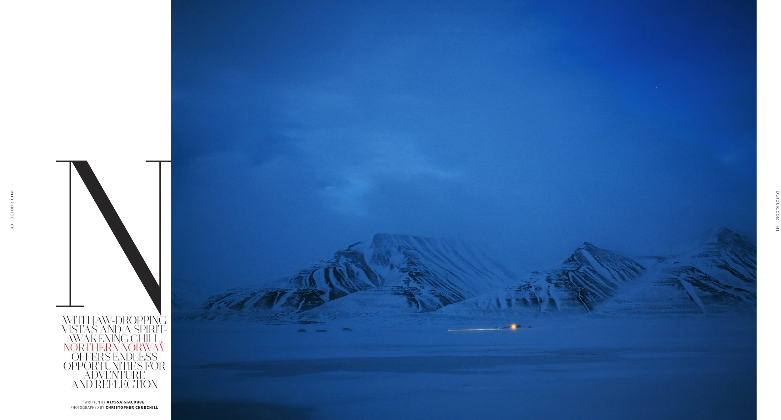 "Norway's Northern Lights," DuJour
