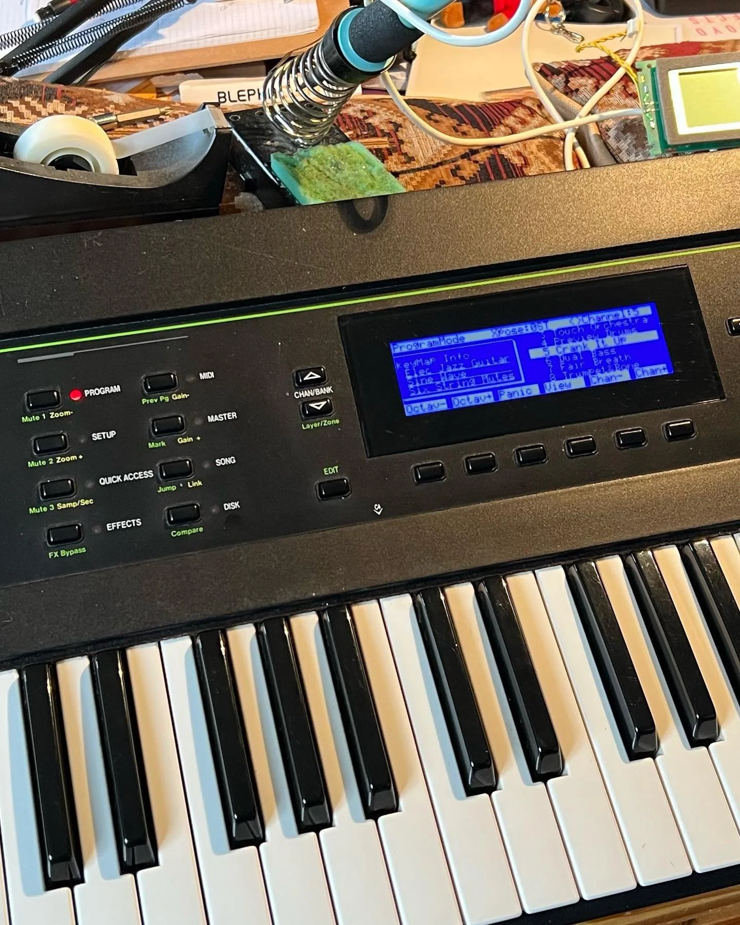 It Lives!!!! Major surgery installing a new LCD but I have rediscovered what made me hang on to this beauty. #kurzweil #synthporn