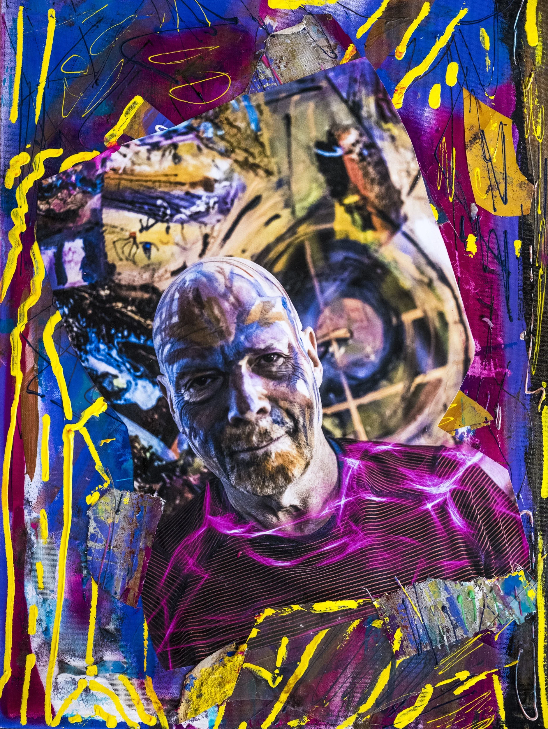 purple haze - 18x24 - mixed media - $1,000