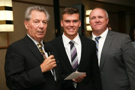 Judge Perk, B & B Music awardee Kenneth Streb & his father Cleveland Hts Fire Inspector James