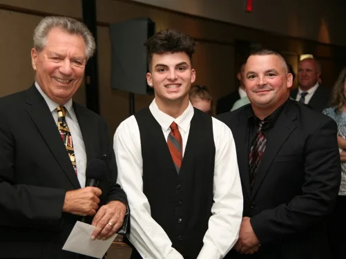 Judge Perk, Independence Bank Awardee Vincent Zubal & his father Cleveland PO Donald