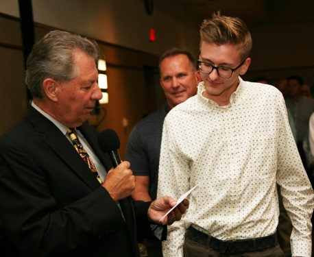 Judge Perk, LaMantia Family Awardee Peter Bernacki, his father Euclid FGF Peter looking on..