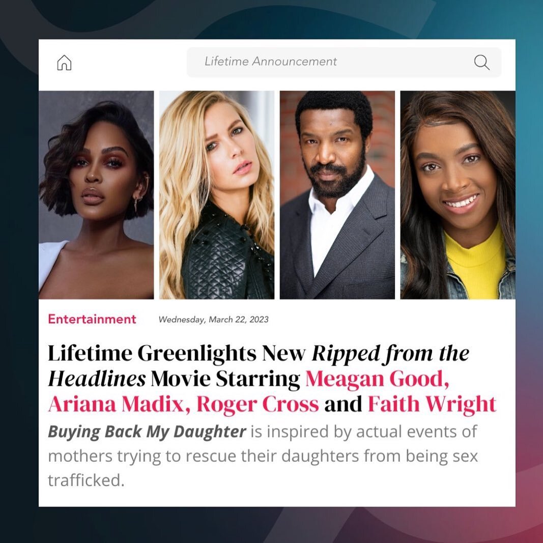 Currently filming, we look forward to seeing the great Roger Cross (@therogercross ) in Lifetime movie &lsquo;Buying Back My Daughter.&rsquo; Based on a true crime story about underage sex trafficking.
 
@lifetimemovies #Buyingbackmydaughter #truecri