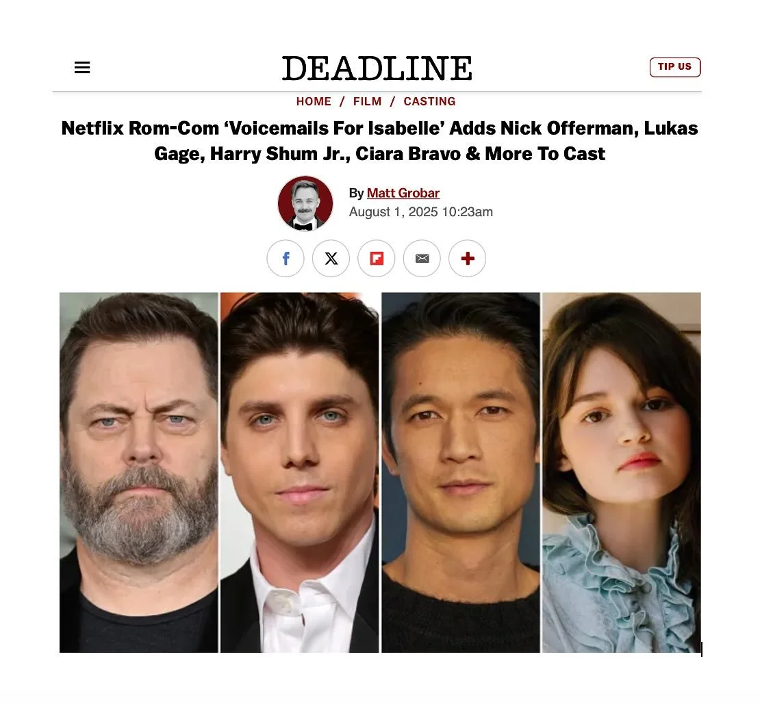 Our talents Gil Bellows ( @gil.bellows ) and Spencer Lord (@spennylord ) join the cast of upcoming @netflix film ‘Voicemails for Isabelle.’
From Deadline:
Writer-director Leah McKendrick has rounded out the cast for her Netflix rom-co