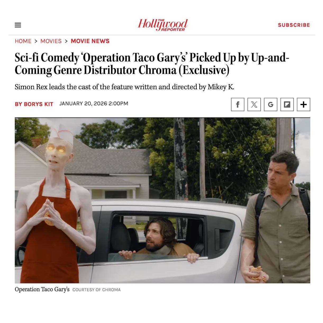 We eagerly await the release of &lsquo;Operation Taco Gary&rsquo;s&rsquo; - starring and executive produced by Dustin Milligan ( @duecestain ). Opening  in US theatres on Feb 27.
 
From @hollywoodreporter
 
Chroma, the U.S.-based global distributor t