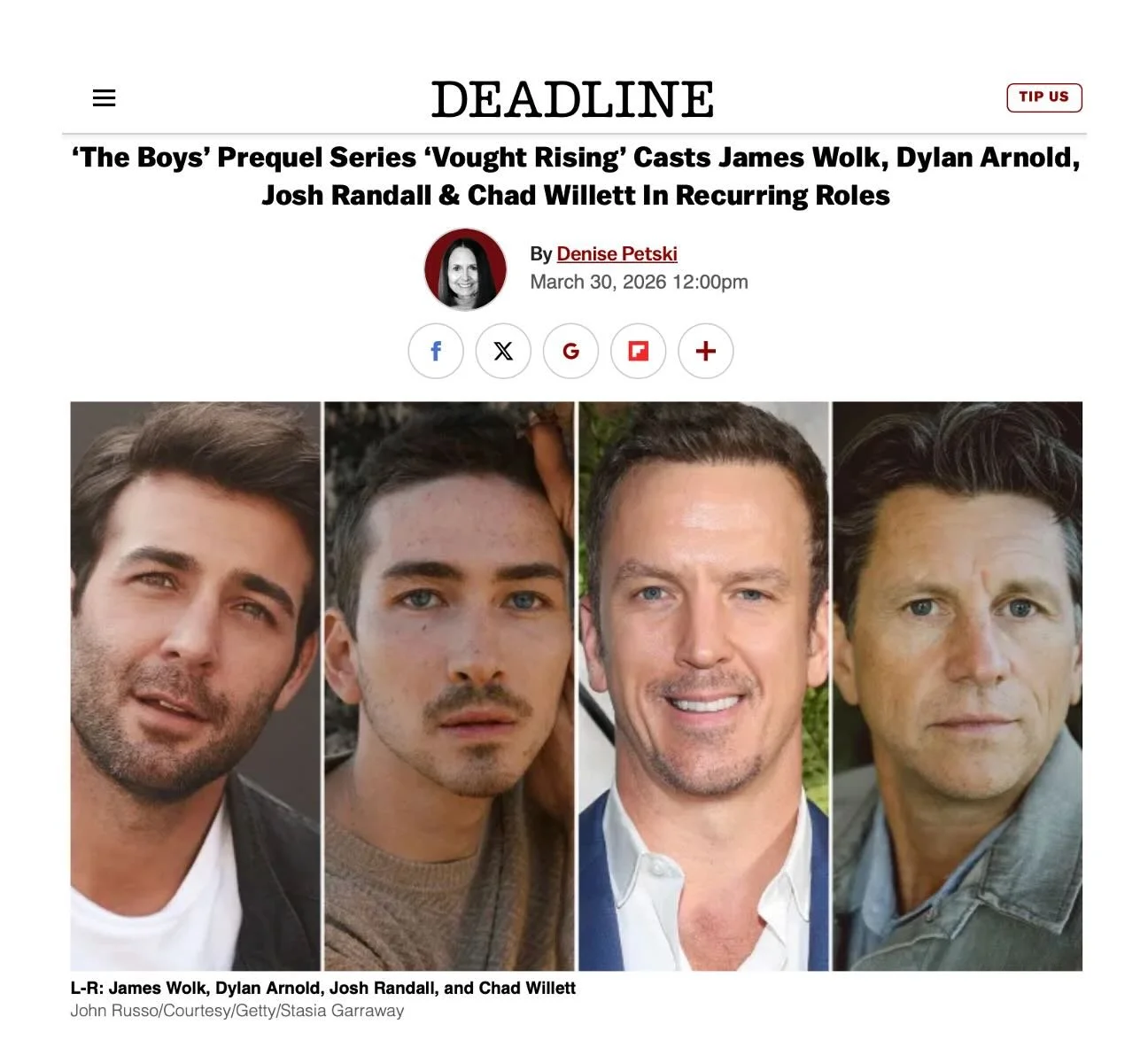 The talented and busy Chad Willett ( @chad._.willett ) is set to recur on &lsquo;Vought Rising.&rsquo;
 
From @deadline
 
EXCLUSIVE: James Wolk (Watchmen), Dylan Arnold (Lady in the Lake), Josh Randall (Station 19) and Chad Willett (Supernatural) hav