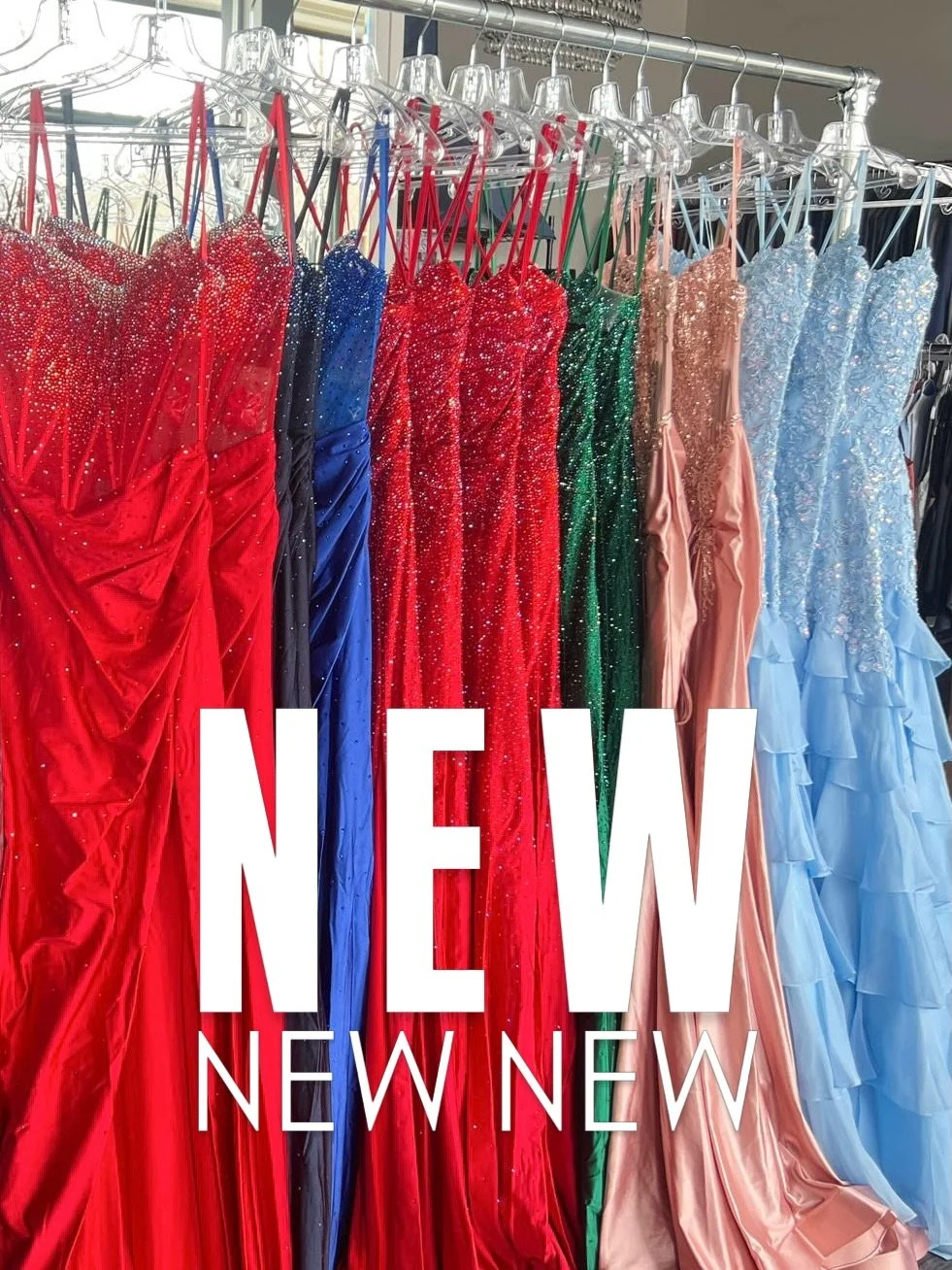 NEW PROM just in time for Saturday &amp; Sunday!! 🤩🤭✨ YOU GUYS! The prom racks are STOCKED &amp; we are so excited to see you this weekend! 

What day are you coming to shop? Let us know in the comments!! We love hearing from you 💟

#believeprom #