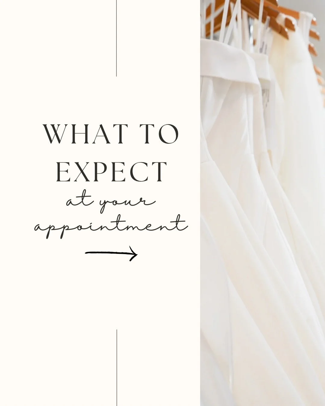 Walking into your bridal appointment can feel scary- but that&rsquo;s exactly why we&rsquo;re here! From getting to know your vision to celebrating when you find the one, every part of the appointment is handled with intentionality, and designed to m