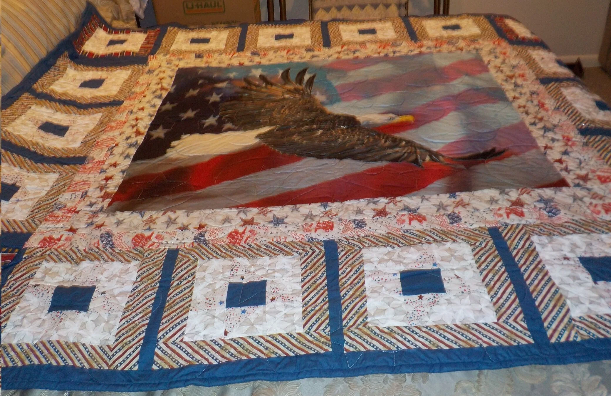  By Deb McDonald NFS *Quilts made by the One Stitch at a Time Quilting Group in Sherburne, NY. This dedicated group makes and presents quilts to WWII and Korean Conflict war Veterans in the area. Please contact Trish Kane at (607) 674-9656 if you kno