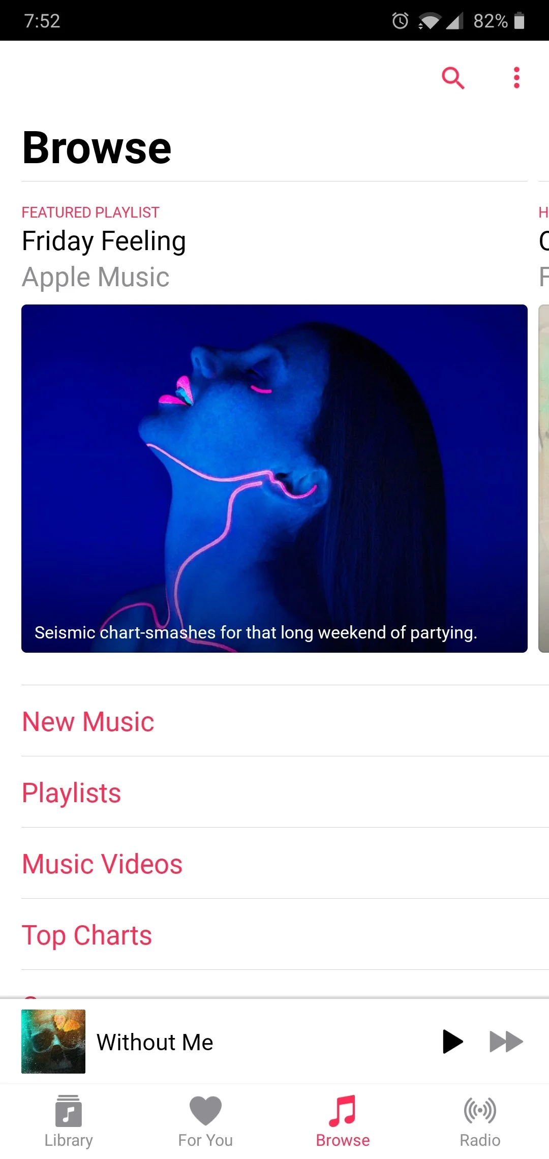 Mobile app updated with bottom menu