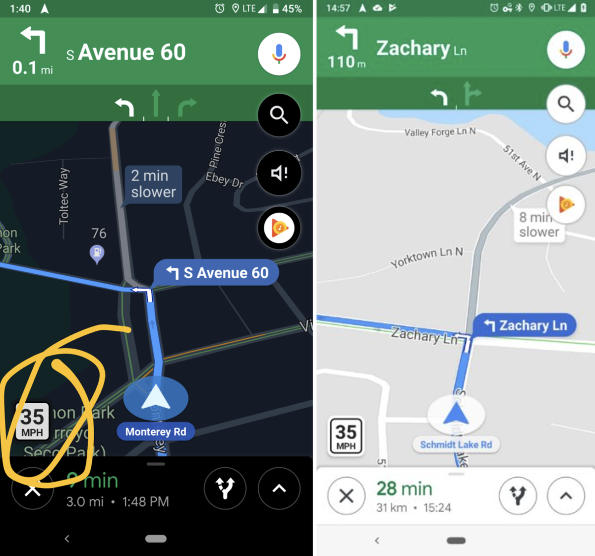 Speed Limit Notifications Source: Android Police