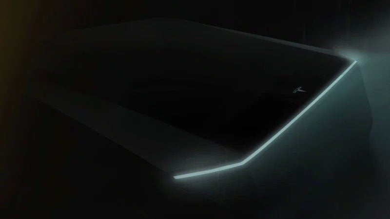 Tesla Pickup truck preview image released by Elon Musk