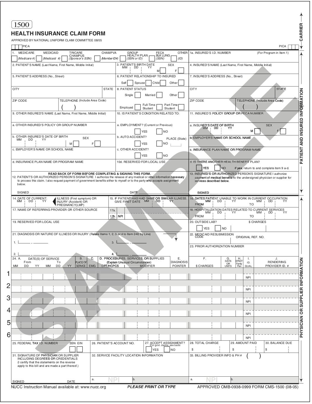 Cms 1500 Claim Form Pdf Form Resume Examples W950rynkor Gambaran