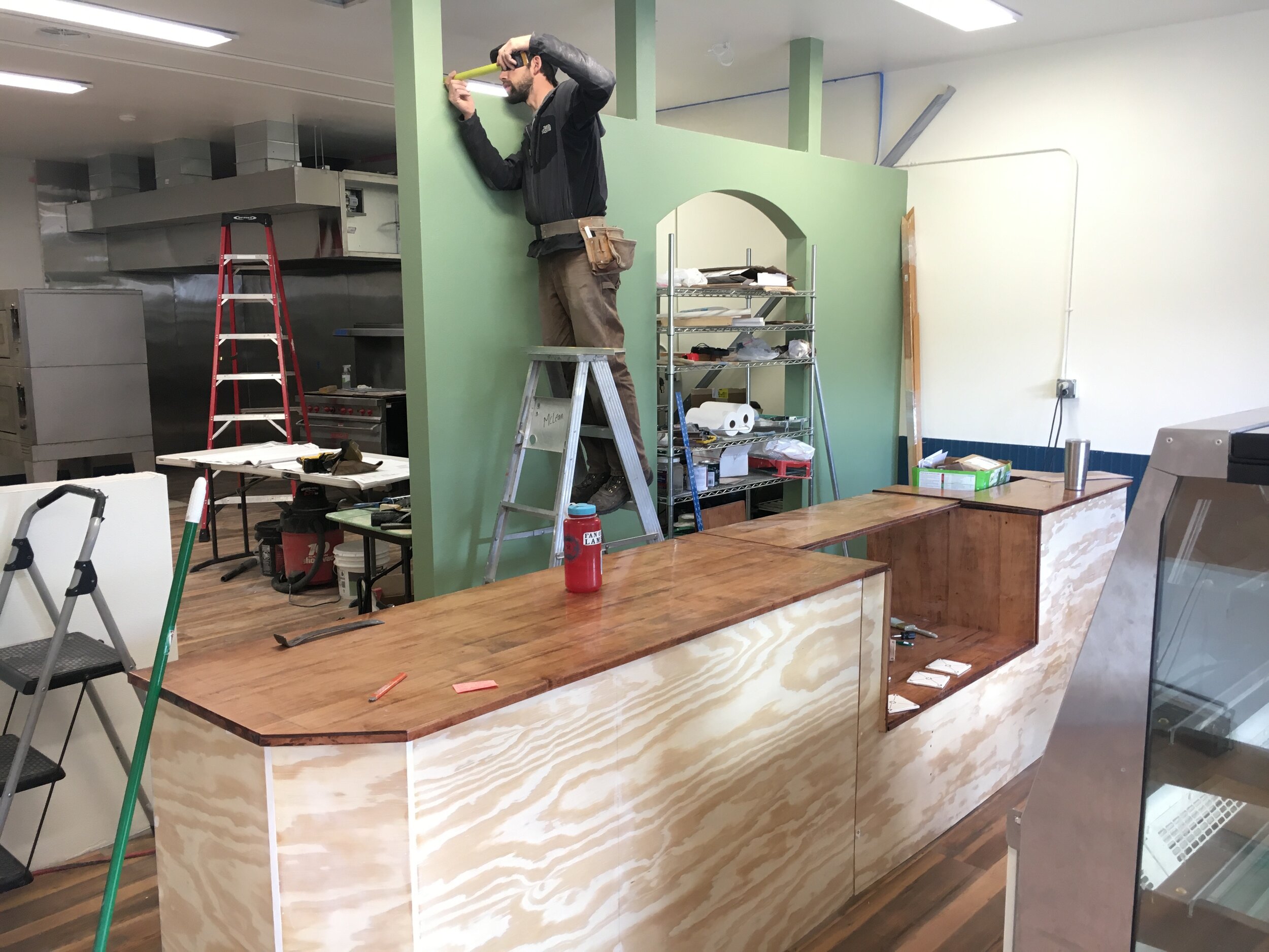 A custom counter built by customer Jay Carter