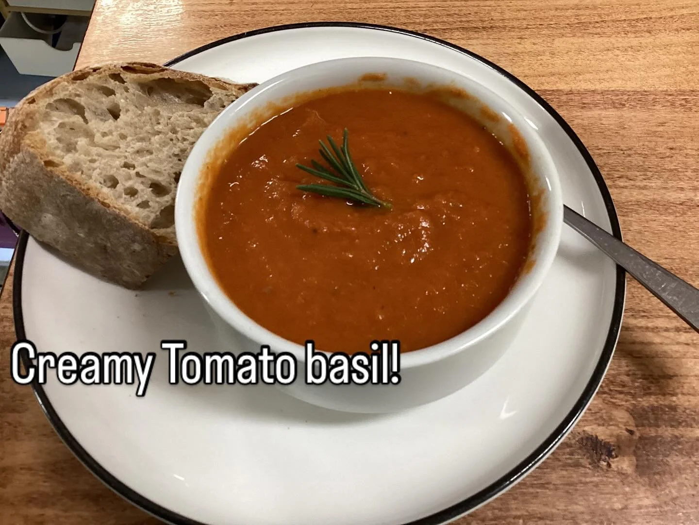 Hello everyone! We ARE open today! Come on in and pick up a loaf for your festivities or just drop by for a bowl of our tomato basil soup! We have lemon rosemary olive oil cake too if you haven&rsquo;t tried it yet! We will be open tomorrow for regul