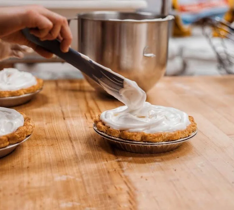 Tomorrow is Pi Day! Come visit us for a slice, or pick up a mini pie to take home. We will have lemon meringue, salted honey whiskey, French silk and mixed berry (Friday afternoon &amp; Saturday while supplies last)