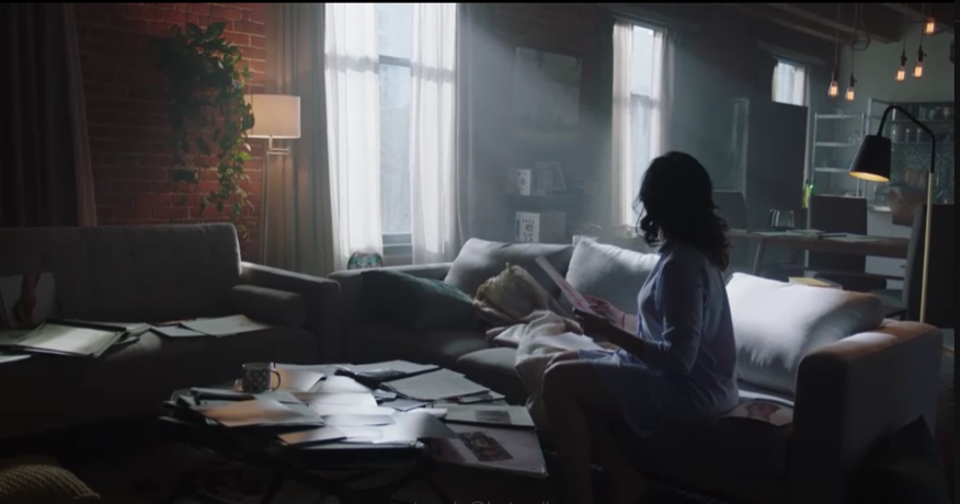  Loft apartment set.  Screen shots courtesy of CBS. 