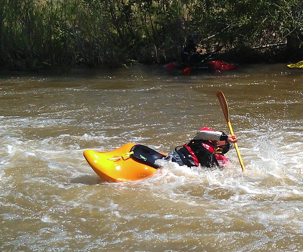 Brandon Bellrose kayaking