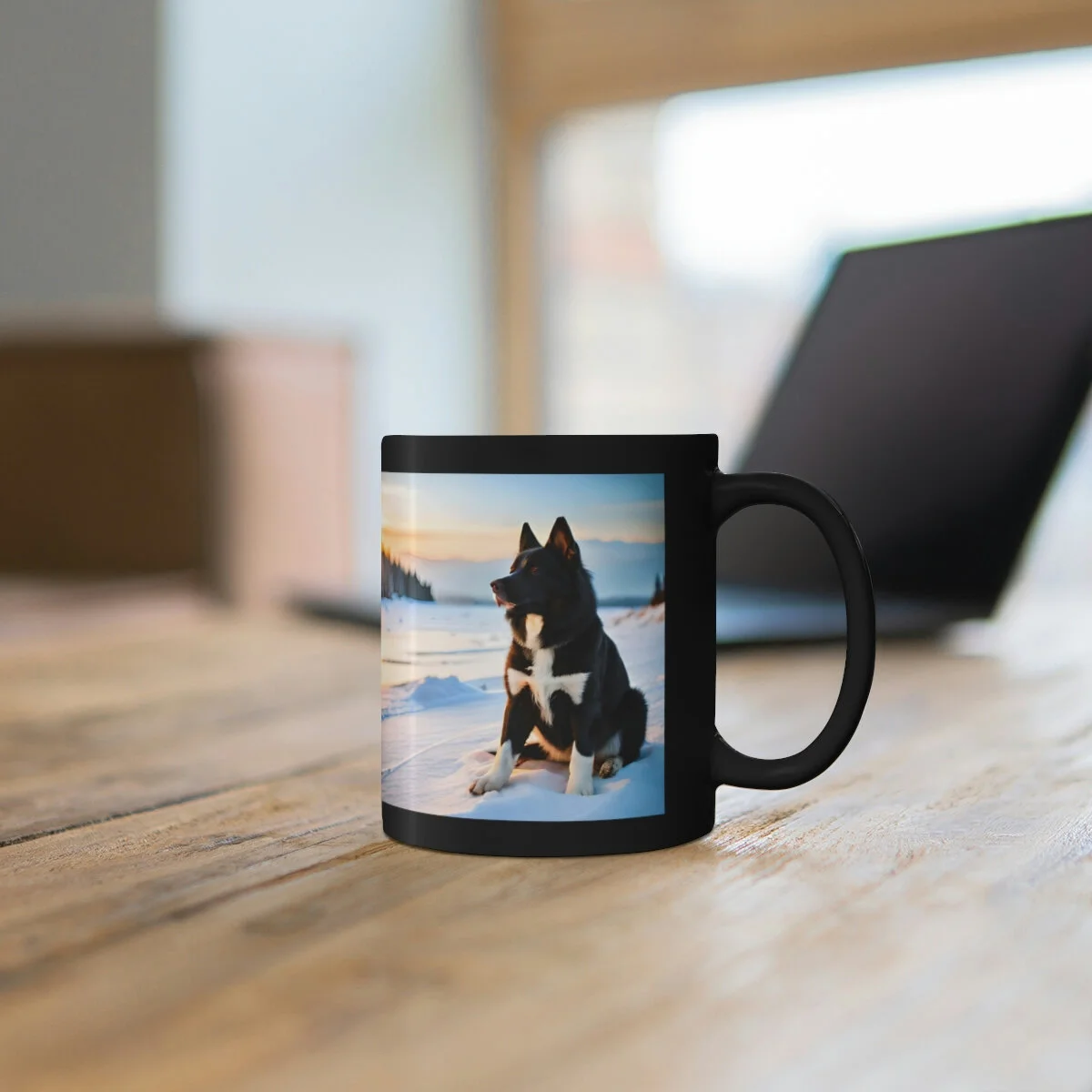 Introducing the Karelian Bear Dog Black Coffee Mug, designed especially for passionate Karelian Bear Dog enthusiasts.