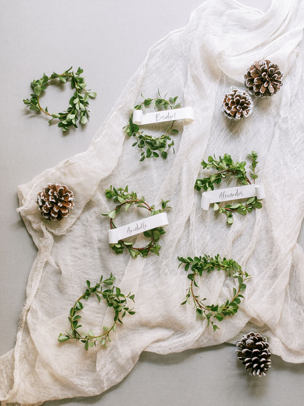 Mini Wreaths with Scrolls