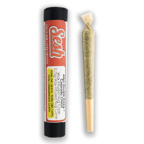 Sesh Cannabis Brand Colorado wax infused prerolls joints