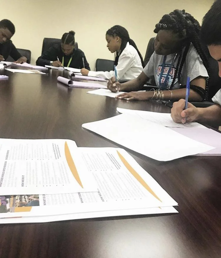 National Night Out TNI Interns entering Creative Suitland survey responses, Country Administration Building, 8/1/18