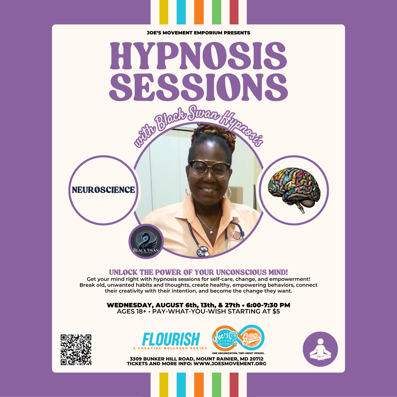 Hypnosis Sessions with Dr. Adrienne Charles, MD of Black Swan Hypnosis