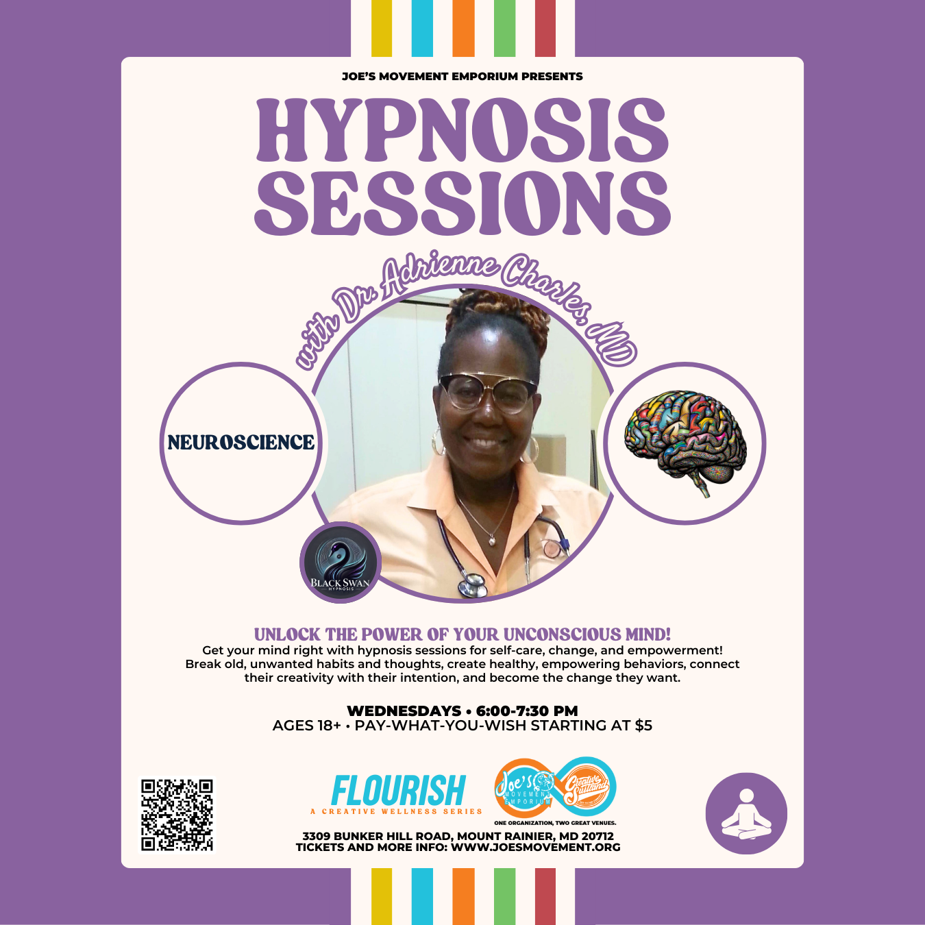 Hypnosis Sessions with Dr. Adrienne Charles, MD of Black Swan Hypnosis