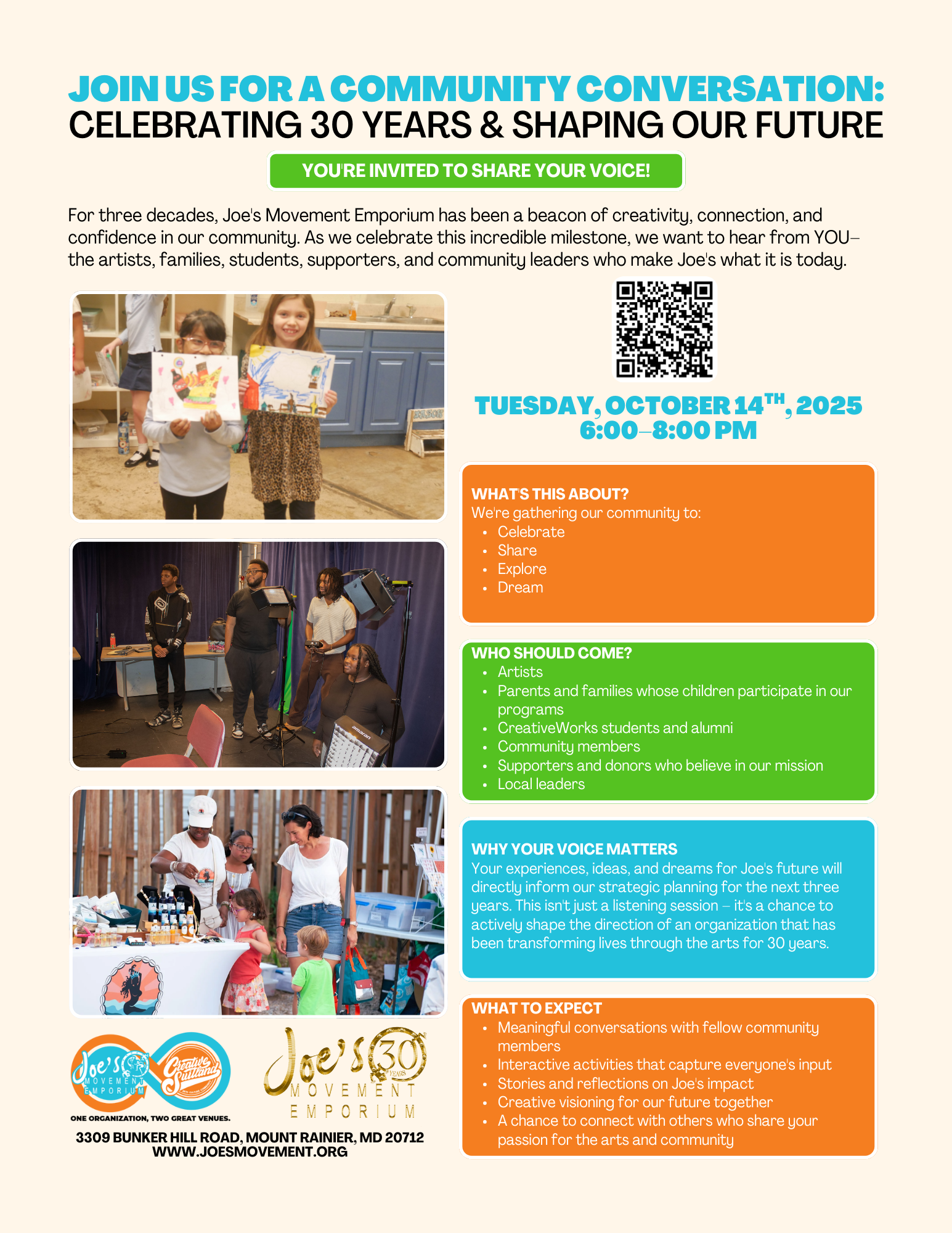 Join Us for a Community Conversation: Celebrating 30 Years & Shaping Our Future