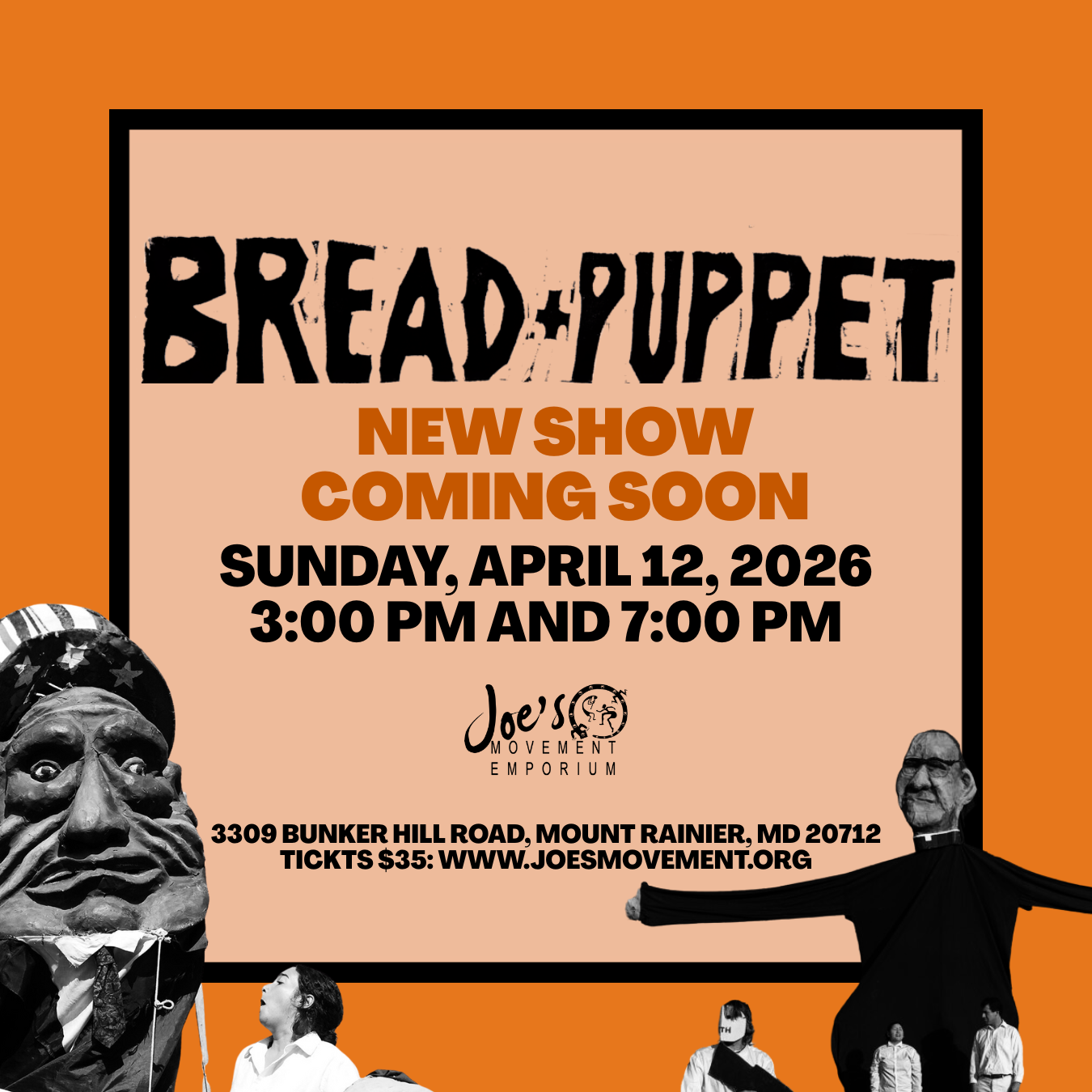Bread + Puppet Spring 2026 Tour