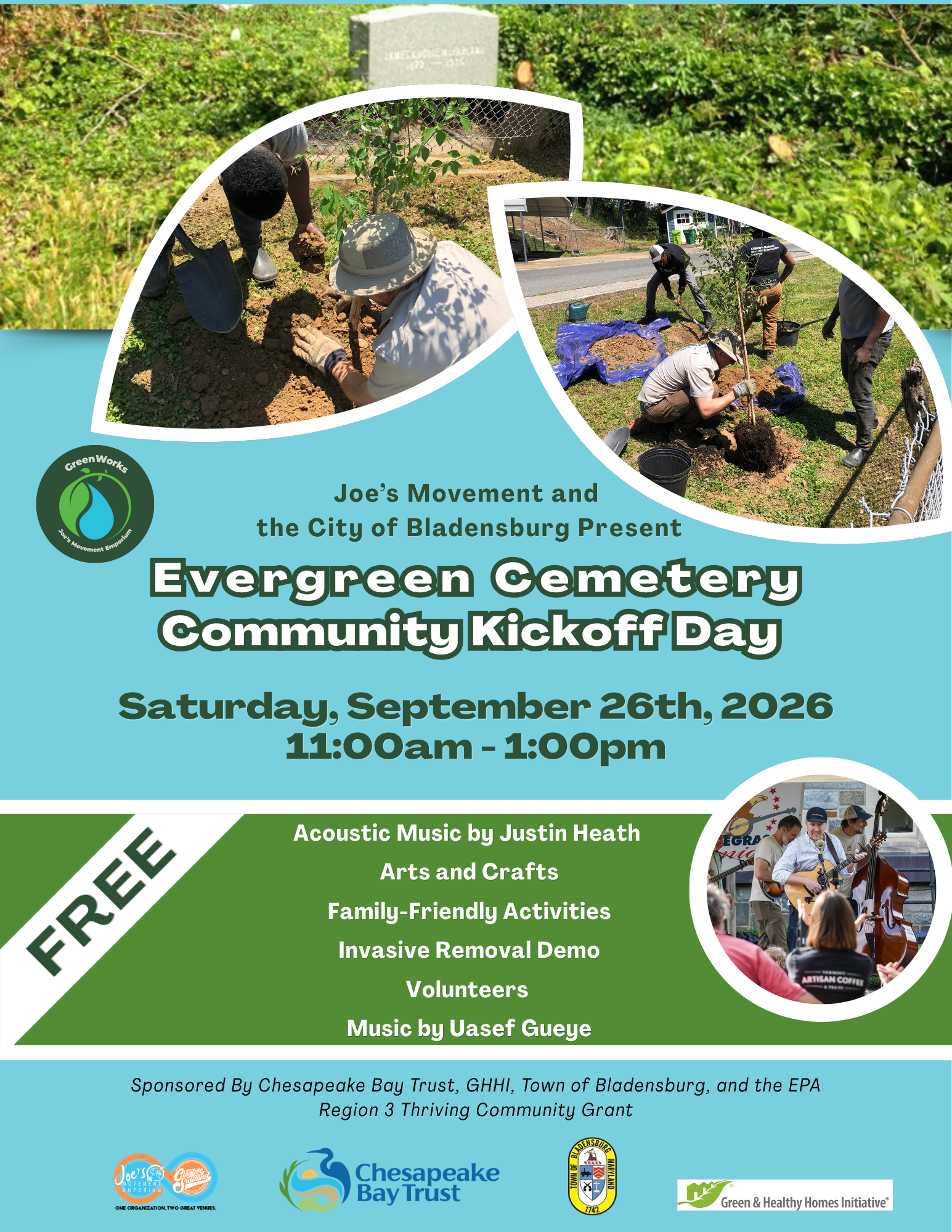 Evergreen Cemetery Community Kickoff Day